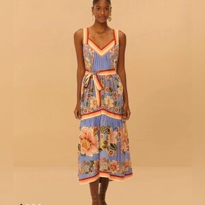 Farm Rio Superbloom Floral Dress with Tie Waist size XS NWT*